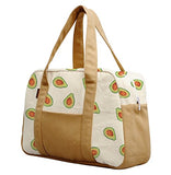 Women'S Avocado Pattern Printed Canvas Duffel Travel Bags Was_19