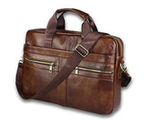 Timeless Genuine Leather Messenger Bag for Men – Gorgeous Superior Brown Carry All Briefcase with