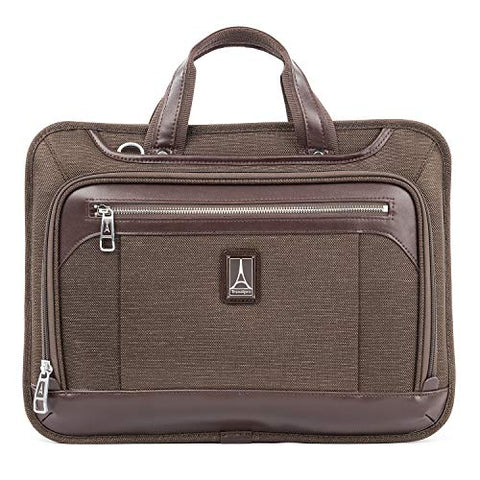 Travelpro Luggage Platinum Elite 16" Carry-On Slim Business Computer Briefcase, Rich Espresso,