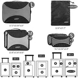 G4Free Travel Packing Cubes, Luggage Organizers 6pcs Set(Black)