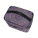 GIOVANIOR Flower Mandala Large Cosmetic Bag Travel Makeup Organizer Case Holder for Women Girls