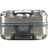 TPRC 20" "Luna Collection" Carry-On Luggage with Sturdy Aluminum Frame, WIDE-BODY, Dual 8-Wheel Spinner System, and TSA Locks, Brushed Gold Color Option