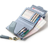 BOBILIKE Genuine Leather Bifold Wallet Small Coin Purse Card Holder ID Window Wallets for