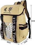 Roffatide Anime Attack On Titan Backpack Wings of Freedom Knapsack Canvas Backpack Printed Flap Bookbag