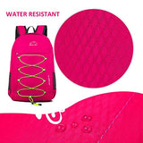 CLEVER BEES Outdoor Water Resistant Hiking Backpack, Fuchsia