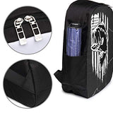 American Flag Largemouth Bass Fish Fishing USB Backpack School Bag School Bookbag Travel Bag Computer Bag