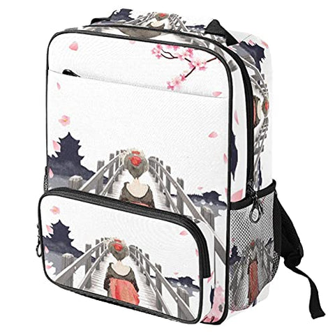 LORVIES Japanese Kimono Woman School Bag for Student Bookbag Women Travel Backpack Casual Daypack Travel Hiking Camping