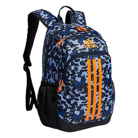 adidas Kids-Boy's/Girl's Young Creator Backpack, Flow Blur/Signal Orange, One Size