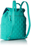 Vera Bradley Women's Drawstring Backpack, Turquoise Sea
