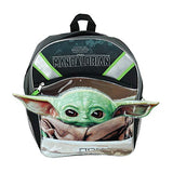 Star Wars"The Child" Baby Yoda 16" Half Moon Backpack with 1 Zipper Front Pocket & Ears
