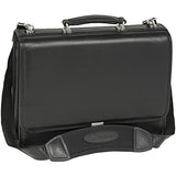 McKlein, I Series, River North, Full Grain Cashmere Napa Leather, 15" Leather Triple Compartment Laptop Briefcase, Black (43555)