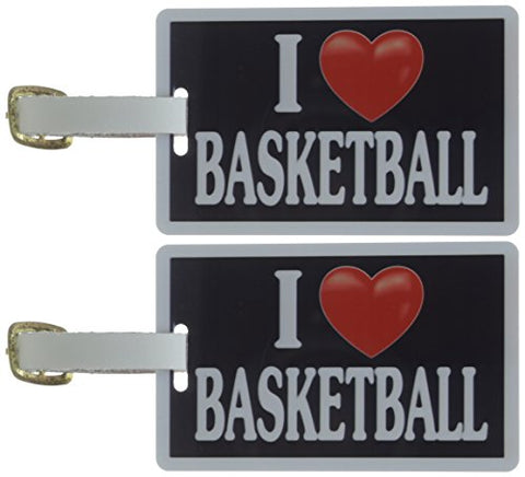 Tag Crazy I Heart Basketball Two Pack, Black/White/Red, One Size