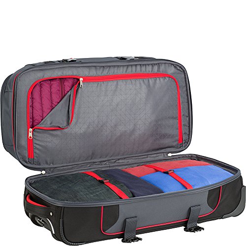 High Sierra Cermak 26" Wheeled DropBottom Duffel (Mercury/Black/Crimson)