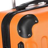SSLine 3 Piece Luggage Sets Hardshell Spinner Luggages Swivel Wheels Suitcase Portable Rolling Trolley Case - 20" 24" 28" Spinner Suitcases Orange