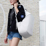 Travel Fusion Anti-Theft Laptop Backpack, Light Gray with USB Charging Port, Security Cable,