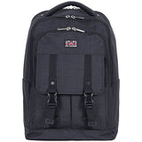 Ben Sherman Heather Polyester Double Compartment 15.6" Computer Travel Backpack, Navy, One Size