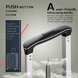 Coolife Luggage Aluminium Frame Suitcase 3 Piece Set With Tsa Lock 100%Pc (L(28In), Blue)