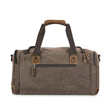 Bluboon Overnight Bag Canvas Genuine Leather 18.9"/7.9"/13.0" Vintage Travel Duffel Bags (Big