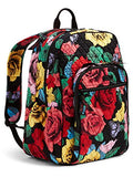 Vera Bradley Women's Campus Tech Backpack, Signature Cotton (Multi/Havana Rose)