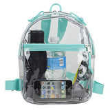 Eastsport 100% Transparent Clear MINI Backpack (10.5 by 8 by 3 Inches) with Adjustable Straps,