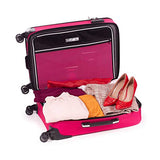 Cloe Checked Medium 24 inch Water-Resistant Luggage with 360º-spinner wheels in Magenta Color
