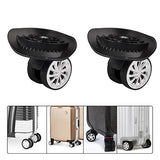 Replacement Luggage Wheels, 2 Pcs Durable Suitcase Wheels Swivel Luggage Mute Wheel with Screw for Repair Replacement