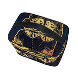GIOVANIOR Gothic Witchcraft Siamese Twins Large Cosmetic Bag Travel Makeup Organizer Case Holder