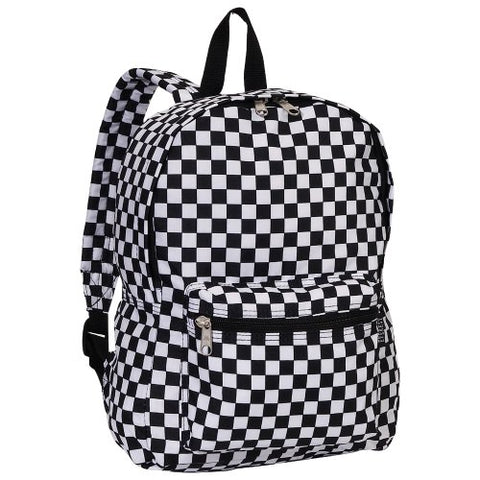 Everest Luggage Multi Pattern Backpack, Checkered, Medium