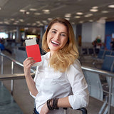 Passport Holder Cover Wallet Case - DESERTI BRANDS Leather RFID Blocking For Women Men - Red