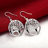 Acxico Women's .925 Sterling Silver Small Tree Of Life earring for gift