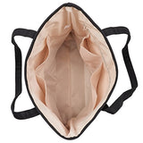 Black & White Geometric Canvas Tote Bag W/"Trust" Badge