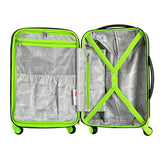 Olympia Apache 3pc Hardcase Spinner Set, Black/Lime