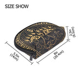 Cosmetic Bag Ethnic Sun Face In Golden Dreamcatche Customized Shell Makeup Bags Organizer