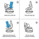 Inflatable Travel Foot Rest Pillow | Kids Airplane Bed | Adjustable Height Leg Pillow | Make a Flat Bed for Kids and Toddlers | Great for Airplane, Train, car (Grey, 1-Pack)