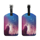 Luggage Tags Starry Stars Clouds Wolf Travel Baggage Tags
