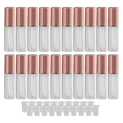 BQLZR Rose Gold 1.2ml Empty Plastic Clear Lip Gloss Tubes Lip Balm Bottle Container Cosmetic Makeup