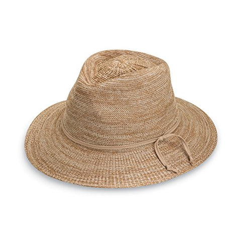 Wallaroo Women'S Victoria Fedora Sun Hat - 100% Poly-Straw - Upf50+, Mixed Camel