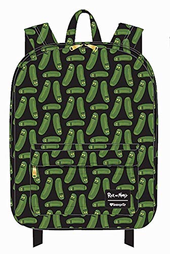 Loungefly Rick & Morty Pickle Rick Character All Over Print Backpack