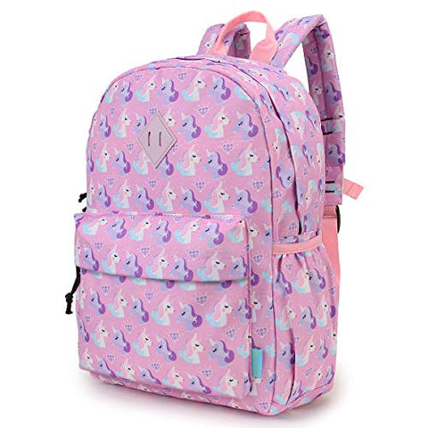 Unicorn Backpack for Girls Kids Backpack Toddler Backpack for Kindergarten Cute Preschool Backpack with Front Chest Buckle, Pink Unicorns VONXURY