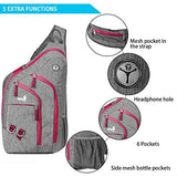 Plus Oversized Sling Backpack For Men Women, Double Layers Rope Strap Bag 28L (Red)