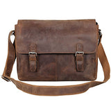 Genuine Leather Laptop Messenger Office Briefcase Vintage College Bag Businessman Bag