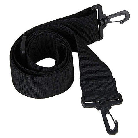 Black Laptop Shoulder Strap, Adjustable Bag Strap Replacement with Metal Swivel Hooks for Luggage