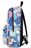 hotstyle TRENDYMAX Backpack Cute for School | 16"x12"x6" | Holds 15.4-inch Laptop | Plaid Patch Pattern
