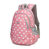 Abshoo Heart Printed School Backpacks For Girls Cute Primary School Bookbags (Pink)