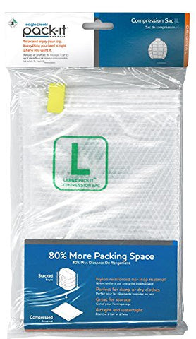 Eagle Creek Pack-it Compression Sac-Large, Clear/Brilliant Blue