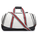 Fila Unisex Striker Duffle Bag, White, Navy, Chinese Red, One Size
