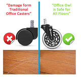 Office Chair Caster Wheels,Airkoul 5Pcs 3 Inches PU Replacements Wheels Universal Fit Safe for