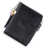BOBILIKE Genuine Leather Bifold Wallet Small Coin Purse Card Holder ID Window Wallets for