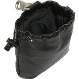 Piel Leather Drawstring Pouch, Saddle, One Size