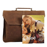 Polare Leather Men'S Briefcase/Laptop/Messenger Bag/Satchel Fit 16.5 Inch Laptop Tote